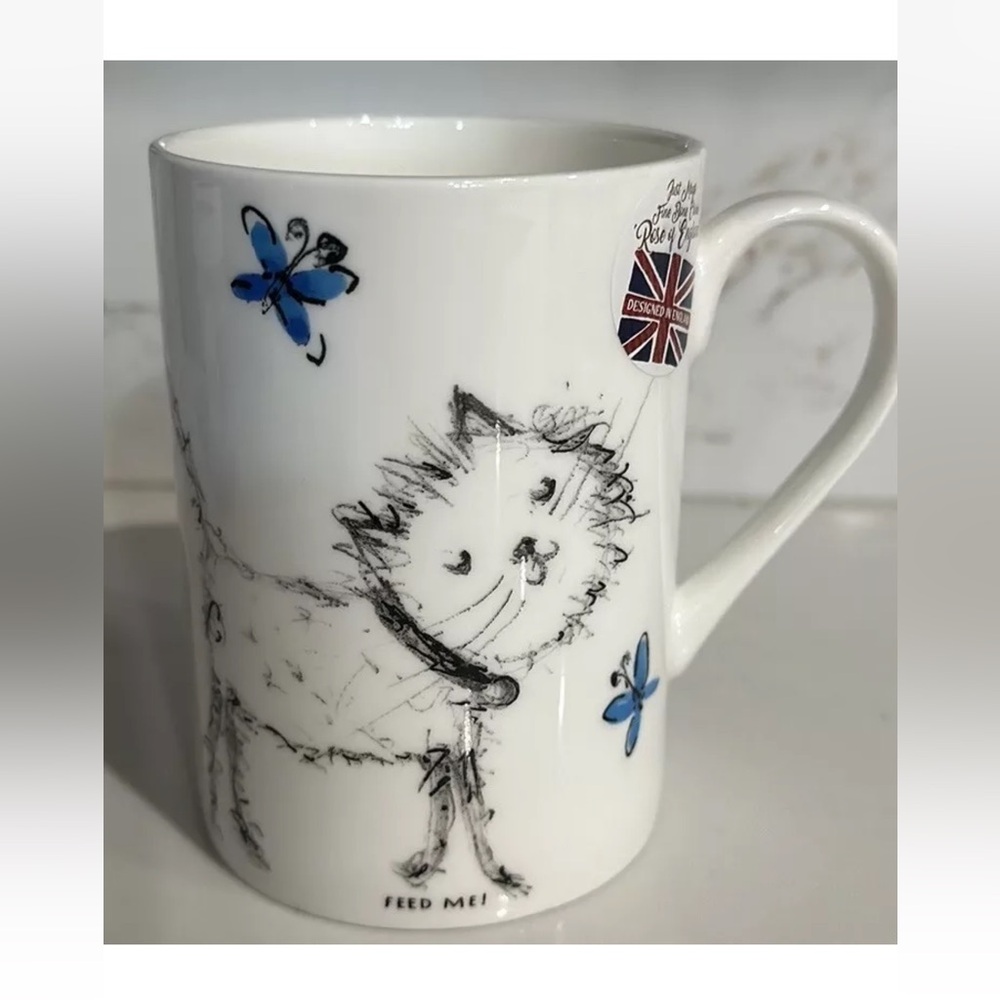 Rose of England Bone China Cat Mug - I’VE GOT MY EYES ON YOU - FEED ME